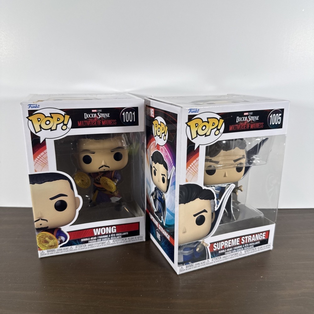 Funko‎ Pop Marvel Doctor Strange Multiverse of Madness Wong Supreme Strange Set